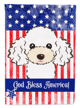 Load image into Gallery viewer, God Bless American Flag with White Poodle Garden Flag – Decorative Outdoor Yard Flag BB2187GF
