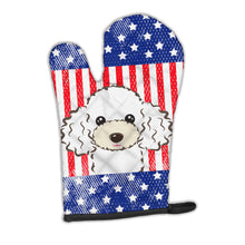 Load image into Gallery viewer, American Flag and White Poodle Oven Mitt BB2187OVMT