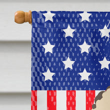 Load image into Gallery viewer, God Bless American Flag with Buff Poodle Flag Canvas House Size BB2188CHF