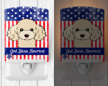 Load image into Gallery viewer, American Flag and Buff Poodle Ceramic Night Light BB2188CNL