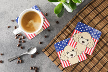 Load image into Gallery viewer, American Flag and Buff Poodle Foam Coaster