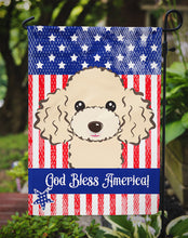 Load image into Gallery viewer, God Bless American Flag with Buff Poodle Garden Flag – Decorative Outdoor Yard Flag BB2188GF