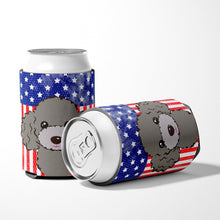Load image into Gallery viewer, American Flag and Silver Gray Poodle Can or Bottle Hugger BB2189CC