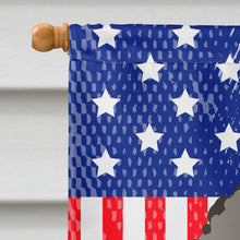 Load image into Gallery viewer, God Bless American Flag with Silver Gray Poodle Flag Canvas House Size BB2189CHF