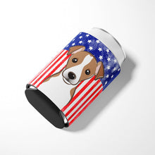 Load image into Gallery viewer, American Flag and Jack Russell Terrier Can or Bottle Hugger BB2190CC