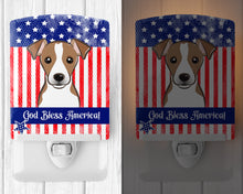 Load image into Gallery viewer, American Flag and Jack Russell Terrier Ceramic Night Light BB2190CNL