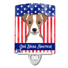 Load image into Gallery viewer, American Flag and Jack Russell Terrier Ceramic Night Light BB2190CNL