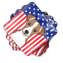 Load image into Gallery viewer, American Flag and Jack Russell Terrier Foam Coaster
