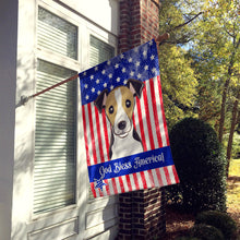 Load image into Gallery viewer, God Bless American Flag with Jack Russell Terrier Flag Canvas House Size BB2191CHF