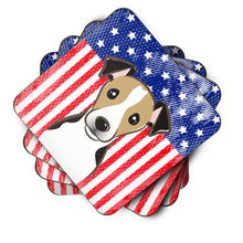 Load image into Gallery viewer, American Flag and Jack Russell Terrier Foam Coaster