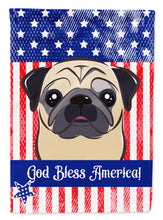 Load image into Gallery viewer, God Bless American Flag with Fawn Pug Flag Canvas House Size BB2192CHF