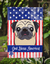 Load image into Gallery viewer, God Bless American Flag with Fawn Pug Garden Flag – Decorative Outdoor Yard Flag BB2192GF