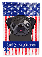Load image into Gallery viewer, God Bless American Flag with Black Pug Garden Flag – Decorative Outdoor Yard Flag BB2193GF