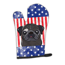 Load image into Gallery viewer, American Flag and Black Pug Oven Mitt BB2193OVMT