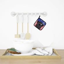 Load image into Gallery viewer, American Flag and Black Pug Pot Holders - Set of 2 - Heat-Resistant Kitchen Essentials BB2193PTHD