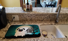 Load image into Gallery viewer, Halloween Scary Pug Cream Dish Drying Mat – Absorbent, Artistic Kitchen Essentials BB2194DDM