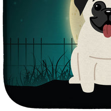 Load image into Gallery viewer, Halloween Scary Pug Cream Dish Drying Mat – Absorbent, Artistic Kitchen Essentials BB2194DDM