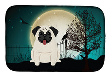 Load image into Gallery viewer, Halloween Scary Pug Cream Dish Drying Mat – Absorbent, Artistic Kitchen Essentials BB2194DDM
