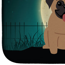 Load image into Gallery viewer, Halloween Scary Pug Brown Dish Drying Mat – Absorbent, Artistic Kitchen Essentials BB2195DDM