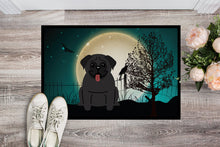 Load image into Gallery viewer, Halloween Scary Pug Black Doormat - 24x36 Decorative Floor Mat – Indoor/Outdoor Rug with Artistic Flair BB2196JMAT