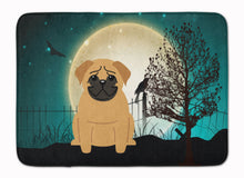 Load image into Gallery viewer, Halloween Scary Pug Brown Machine Washable Memory Foam Mat BB2197RUG