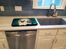 Load image into Gallery viewer, Halloween Scary Pug Fawn Dish Drying Mat – Absorbent, Artistic Kitchen Essentials BB2198DDM