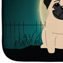Load image into Gallery viewer, Halloween Scary Pug Fawn Dish Drying Mat – Absorbent, Artistic Kitchen Essentials BB2198DDM