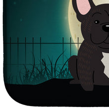 Load image into Gallery viewer, Halloween Scary French Bulldog Brindle Dish Drying Mat – Absorbent, Artistic Kitchen Essentials BB2199DDM