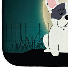 Load image into Gallery viewer, Halloween Scary French Bulldog Piebald Dish Drying Mat – Absorbent, Artistic Kitchen Essentials BB2201DDM
