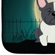 Load image into Gallery viewer, Halloween Scary French Bulldog Black White Dish Drying Mat – Absorbent, Artistic Kitchen Essentials BB2202DDM