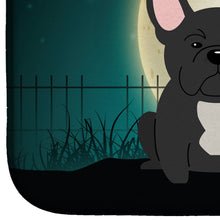Load image into Gallery viewer, Halloween Scary French Bulldog Black Dish Drying Mat – Absorbent, Artistic Kitchen Essentials BB2204DDM