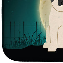 Load image into Gallery viewer, Halloween Scary Mastiff White Dish Drying Mat – Absorbent, Artistic Kitchen Essentials BB2207DDM