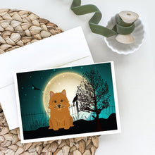 Load image into Gallery viewer, Halloween Scary Norwich Terrier Greeting Cards -  Blank Note Cards – 8-Pack of Artist-Designed Cards with Envelopes