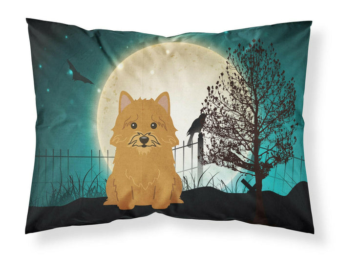 Halloween Scary Norwich Terrier Fabric Standard Pillowcase – Artistic Decorative Front, White Back BB2210PILLOWCASE