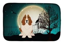 Load image into Gallery viewer, Halloween Scary Basset Hound Dish Drying Mat – Absorbent, Artistic Kitchen Essentials BB2211DDM