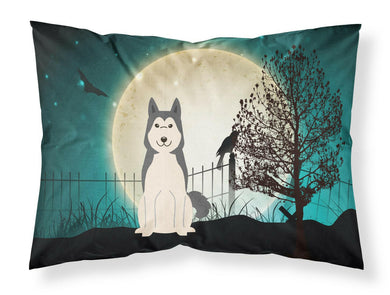 Halloween Scary West Siberian Laika Spitz Fabric Standard Pillowcase – Artistic Decorative Front, White Back BB2215PILLOWCASE
