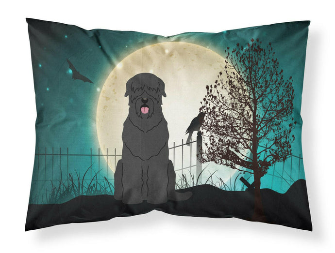 Halloween Scary Black Russian Terrier Fabric Standard Pillowcase – Artistic Decorative Front, White Back BB2216PILLOWCASE