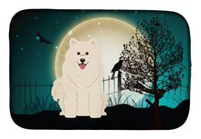 Load image into Gallery viewer, Halloween Scary Samoyed Dish Drying Mat – Absorbent, Artistic Kitchen Essentials BB2220DDM