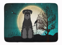 Load image into Gallery viewer, Halloween Scary Standard Schnauzer Black Machine Washable Memory Foam Mat BB2222RUG