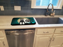 Load image into Gallery viewer, Halloween Scary Standard Schnauzer Salt and Pepper Dish Drying Mat – Absorbent, Artistic Kitchen Essentials BB2223DDM