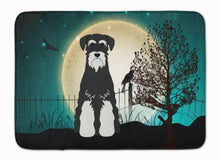 Load image into Gallery viewer, Halloween Scary Standard Schnauzer Salt and Pepper Machine Washable Memory Foam Mat BB2223RUG