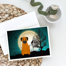 Load image into Gallery viewer, Halloween Scary Border Terrier Greeting Cards -  Blank Note Cards – 8-Pack of Artist-Designed Cards with Envelopes