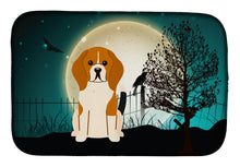Load image into Gallery viewer, Halloween Scary Beagle Tricolor Dish Drying Mat – Absorbent, Artistic Kitchen Essentials BB2230DDM