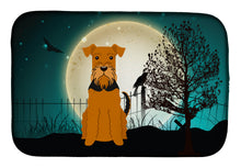 Load image into Gallery viewer, Halloween Scary Airedale Dish Drying Mat – Absorbent, Artistic Kitchen Essentials BB2231DDM