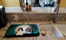 Load image into Gallery viewer, Halloween Scary Swiss Hound Dish Drying Mat – Absorbent, Artistic Kitchen Essentials BB2234DDM