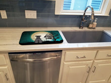 Load image into Gallery viewer, Halloween Scary Miniature Schanuzer Black Dish Drying Mat – Absorbent, Artistic Kitchen Essentials BB2241DDM