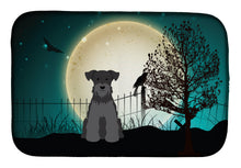 Load image into Gallery viewer, Halloween Scary Miniature Schanuzer Black Dish Drying Mat – Absorbent, Artistic Kitchen Essentials BB2241DDM