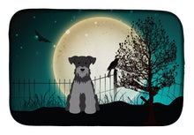 Load image into Gallery viewer, Halloween Scary Miniature Schanuzer Black Silver Dish Drying Mat – Absorbent, Artistic Kitchen Essentials BB2242DDM