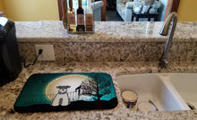 Load image into Gallery viewer, Halloween Scary Miniature Schanuzer Salt and Pepper Dish Drying Mat – Absorbent, Artistic Kitchen Essentials BB2244DDM
