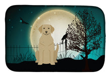 Load image into Gallery viewer, Halloween Scary Yellow Labrador Dish Drying Mat – Absorbent, Artistic Kitchen Essentials BB2245DDM